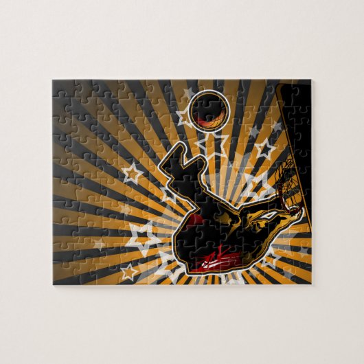 Basketball-Athlet Puzzle (Horizontal)