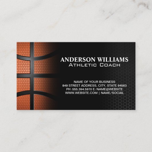 Basketball | Athletics Sports Business Card Visitenkarte (Vorderseite)