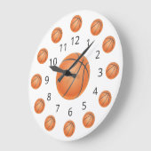Basketball-Atom-Uhr mit Zahlen Große Wanduhr (Winkel)