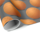 Basketball auf dunkelgrau geschenkpapier (Rolleneckpunkt)