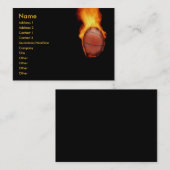 Basketball auf Feuer-Visitenkarte Visitenkarte (Vorne/Hinten)