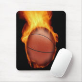 Basketball auf Feuermousepad Mousepad (Mit Mouse)