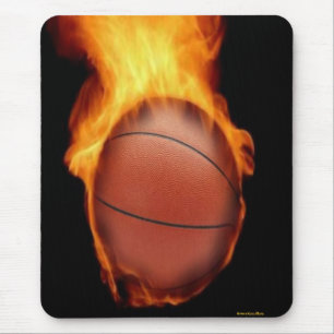 Basketball auf Feuermousepad Mousepad