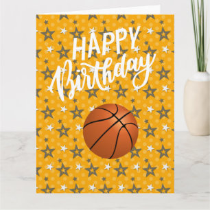 Basketball auf Stars Glückwunsch zum Geburtstag Sp Karte