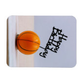 Basketball auf weißem Hintergrund Magnet (Horizontal)