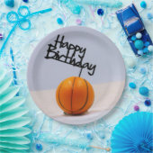 Basketball auf weißem Hintergrund Pappteller (Party)
