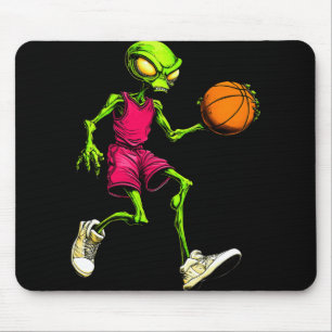 Basketball Außerirdische Langschläfchen Mousepad