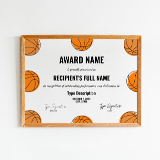 Basketball-Auszeichnung, MVP-Auszeichnung Poster
