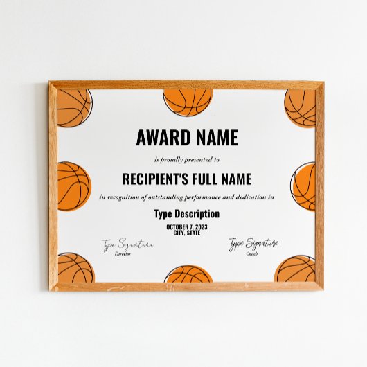 Basketball-Auszeichnung, MVP-Auszeichnung Poster