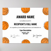 Basketball-Auszeichnung, MVP-Auszeichnung Poster (Vorne)