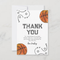 Basketball Baby Dusche Danke Karten