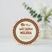 Basketball Baby Dusche Einladung (Stehend Vorderseite)