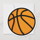 Basketball Baby Dusche Einladung (Rückseite)