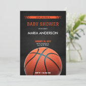 Basketball-Baby-Dusche Einladung (Stehend Vorderseite)