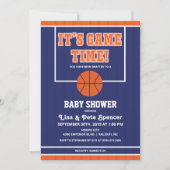 Basketball Baby Dusche Einladung (Vorderseite)