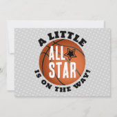 Basketball Baby Dusche Party Einladung (Rückseite)