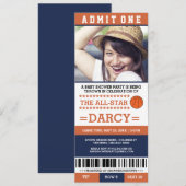 Basketball Baby Dusche Party lädt ein Einladung (Vorne/Hinten)