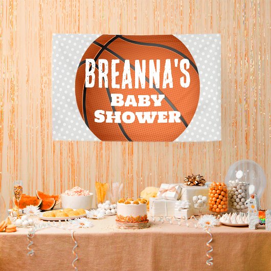 Basketball Baby Party Banner