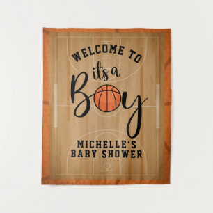 Basketball-Baby-Shower-Kulisse Wandteppich