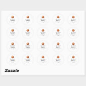 Basketball Baby Shower Stickers (Blatt)