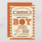 Basketball Baby Shower Ticket Einladung (Vorne/Hinten)