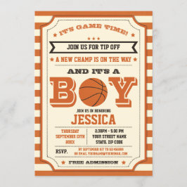 Basketball Baby Shower Ticket Einladung