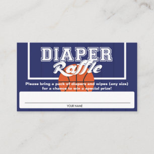 Basketball-Baby-Shower-Windel-Raffle-Tickets Begleitkarte