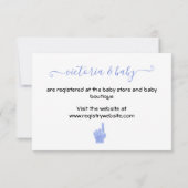 Basketball Baby Showline-Registrierung Einladung (Rückseite)