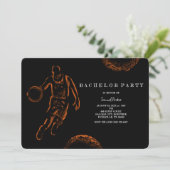 Basketball-Bachelor / Geburtstagspartysport Einladung (Stehend Vorderseite)