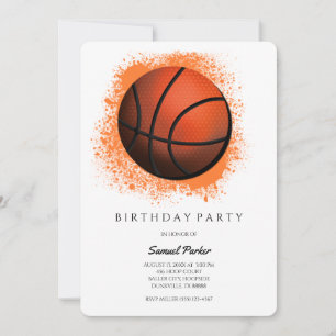 Basketball-Bachelor / Geburtstagspartysport Einladung