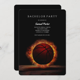 Basketball-Bachelor / Geburtstagspartysport Einladung