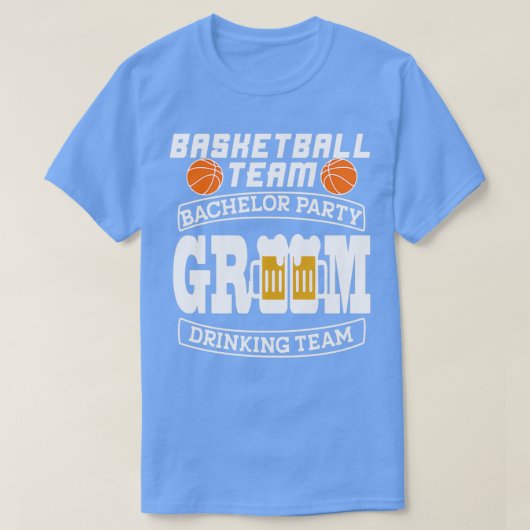 Basketball Bachelor Party Groom Drink 2 T-Shirt (Design vorne)