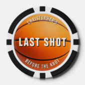 Basketball Bachelor Party Last Shot Before Knot Pokerchips (Vorderseite)