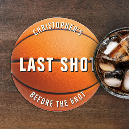 Basketball Bachelor Party Last Shot Before Knot Runder Pappuntersetzer