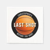 Basketball Bachelor Party Last Shot Before Knot Serviette (Vorderseite)