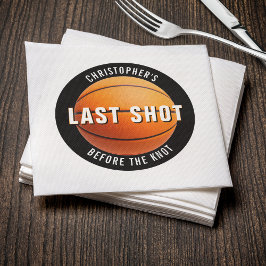 Basketball Bachelor Party Last Shot Before Knot Serviette