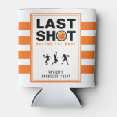 Basketball Bachelor Party Last Shot Orange Striped Dosenkühler (Vorderseite)
