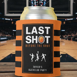 Basketball Bachelor Party Last Shot Orange Striped Dosenkühler