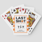 Basketball Bachelor Party Last Shot Orange Striped Spielkarten (Rückseite)