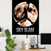 Basketball Back To The Moon 2026 Epic Design Poster (Heimbüro)