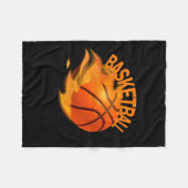 Basketball-Ball 2 Fleecedecke (Vorderseite (Horizontal))