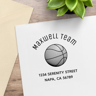 Basketball Ball Arch Familienadresse Gummistempel