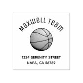 Basketball Ball Arch Family Address Gummistempel (Prägung)