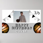 Basketball Ball Bunting Flags Foto Birthda Poster (Vorne)
