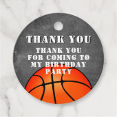 Basketball Ball Chalkboard Geburtstag Vielen Dank Geschenkanhänger (Vorderseite)
