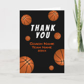 Basketball Ball Danke, Coach Card Dankeskarte (Vorderseite)