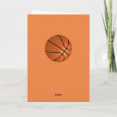 Basketball Ball Danke, Coach Card Dankeskarte (Rückseite)