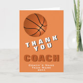 Basketball Ball Danke, Coach Card Dankeskarte (Vorderseite)