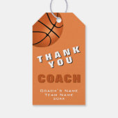 Basketball Ball Danke, Coach Geschenkanhänger (Rückseite)