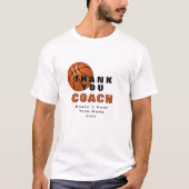 Basketball Ball Danke, Coach T-Shirt (Vorderseite)
